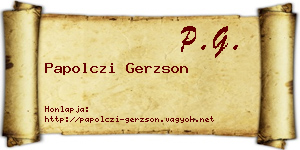 Papolczi Gerzson névjegykártya